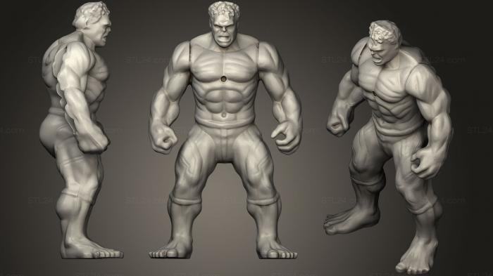 Figurines heroes, monsters and demons (The Hulk, STKM_1322) 3D models for cnc